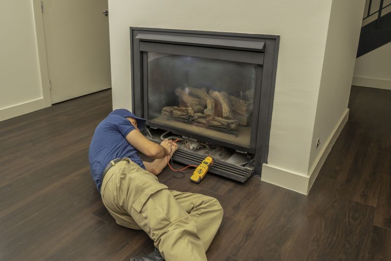 Indoor Fireplace During Removals